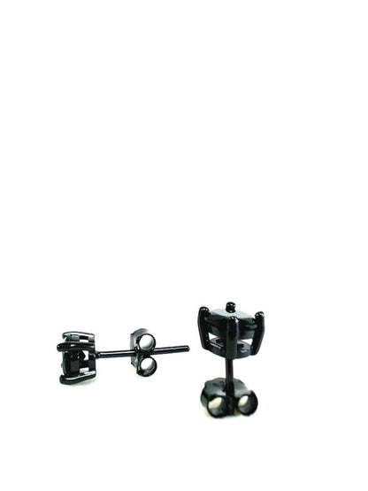 925 Sterling Silver Black Stud Earrings for Womens Mens / Dainty Earrings Jewelry / Womens Ear Piercing / Black Earrings / Aretes De Plata