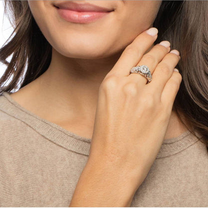 Pompeii 3/4Ct Vintage Diamond Engagement Ring 14K White Gold (G/H,I1-I2)