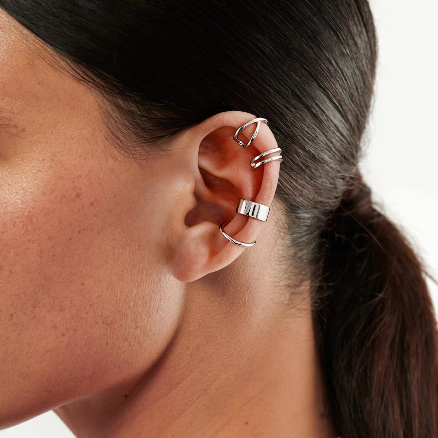 Cuff Earrings 925 Sterling Silver Ear Cuff Earrings Non-Piercing Fake Helix Cartilage Cuff Earrings Various Styles Conch Ear Cuffs Fine Jewelry for Women Man