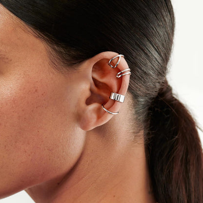 Cuff Earrings 925 Sterling Silver Ear Cuff Earrings Non-Piercing Fake Helix Cartilage Cuff Earrings Various Styles Conch Ear Cuffs Fine Jewelry for Women Man