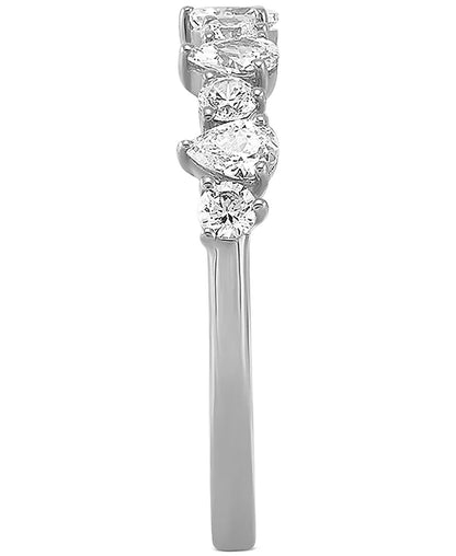Diamond Pear-Cut Band (3/4 Ct. T.W.) in 14K White Gold