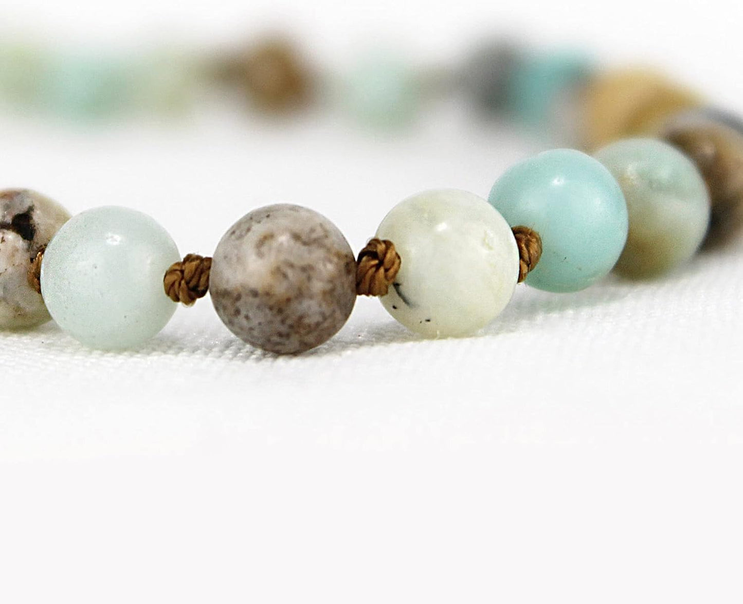 Real Amazonite Natural Gemstone Beaded Choker Necklace Semi Precious Stone Choker for Women Teen
