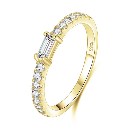 Top Quality 100% Real 925 Sterling Silver Classic Charm AAAAA Zirconia Wedding Finger Rings for Women Fine Jewelry Anel