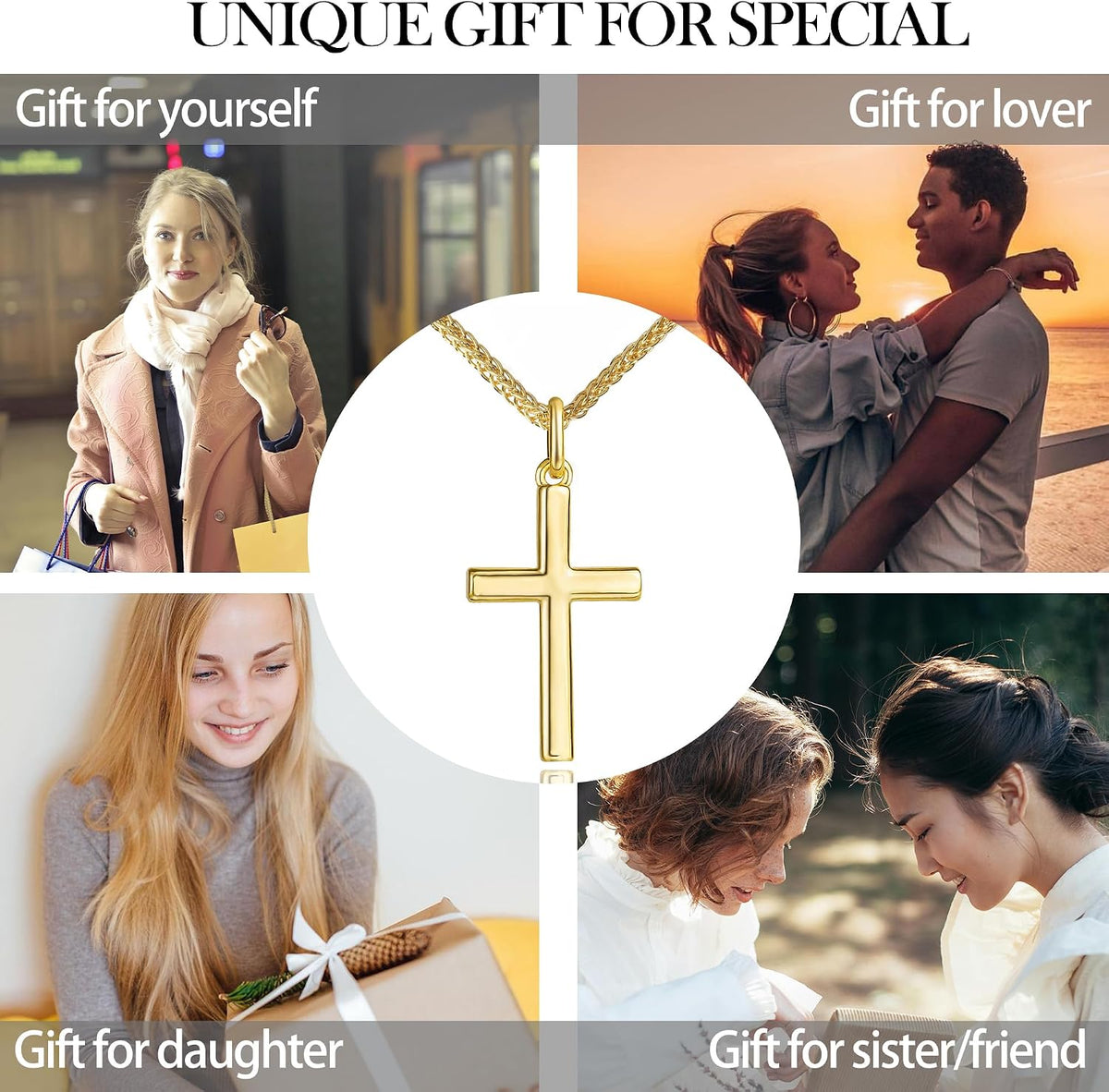 14K Gold-Plated Cross Pendant Necklace