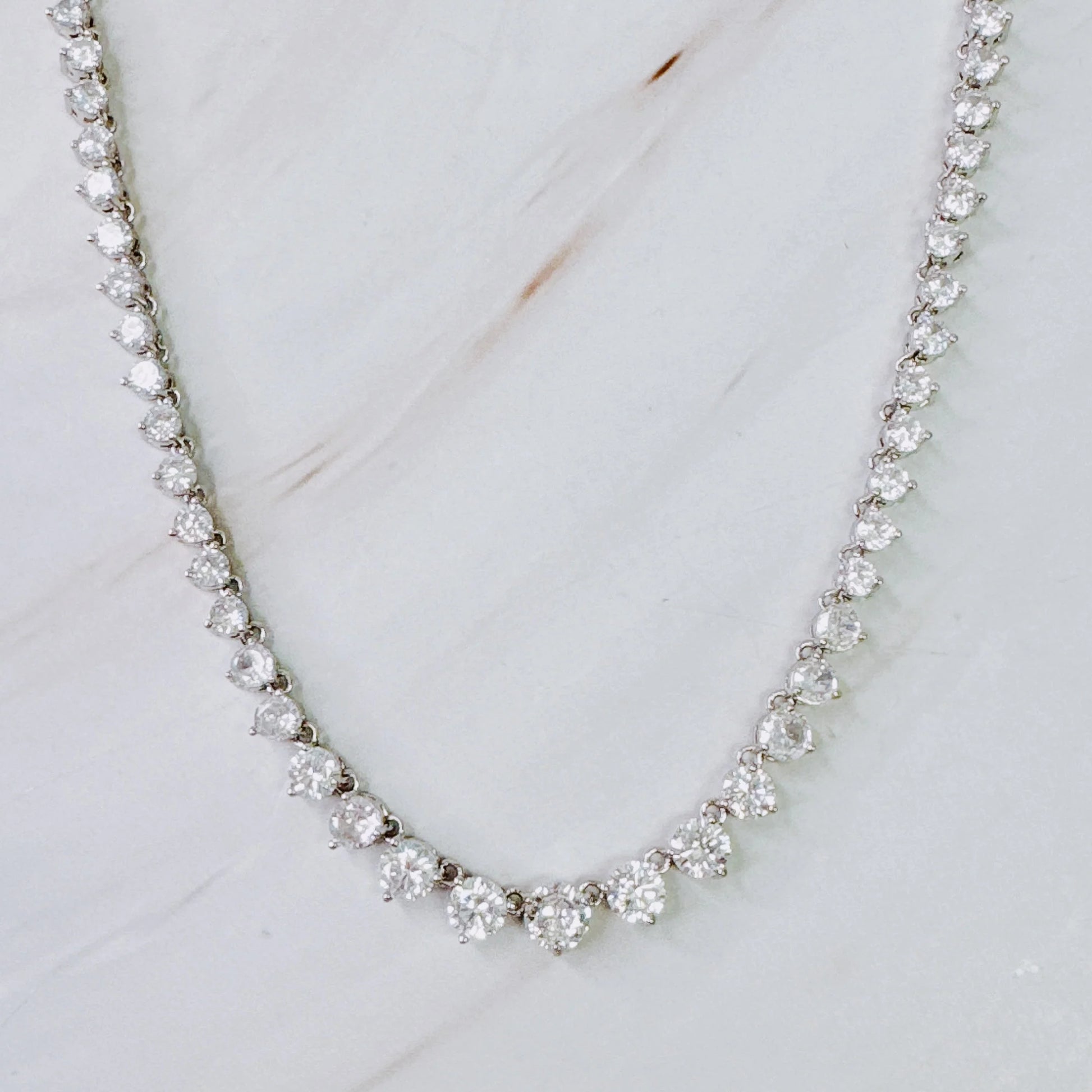 Royal Graduated Tennis Necklace