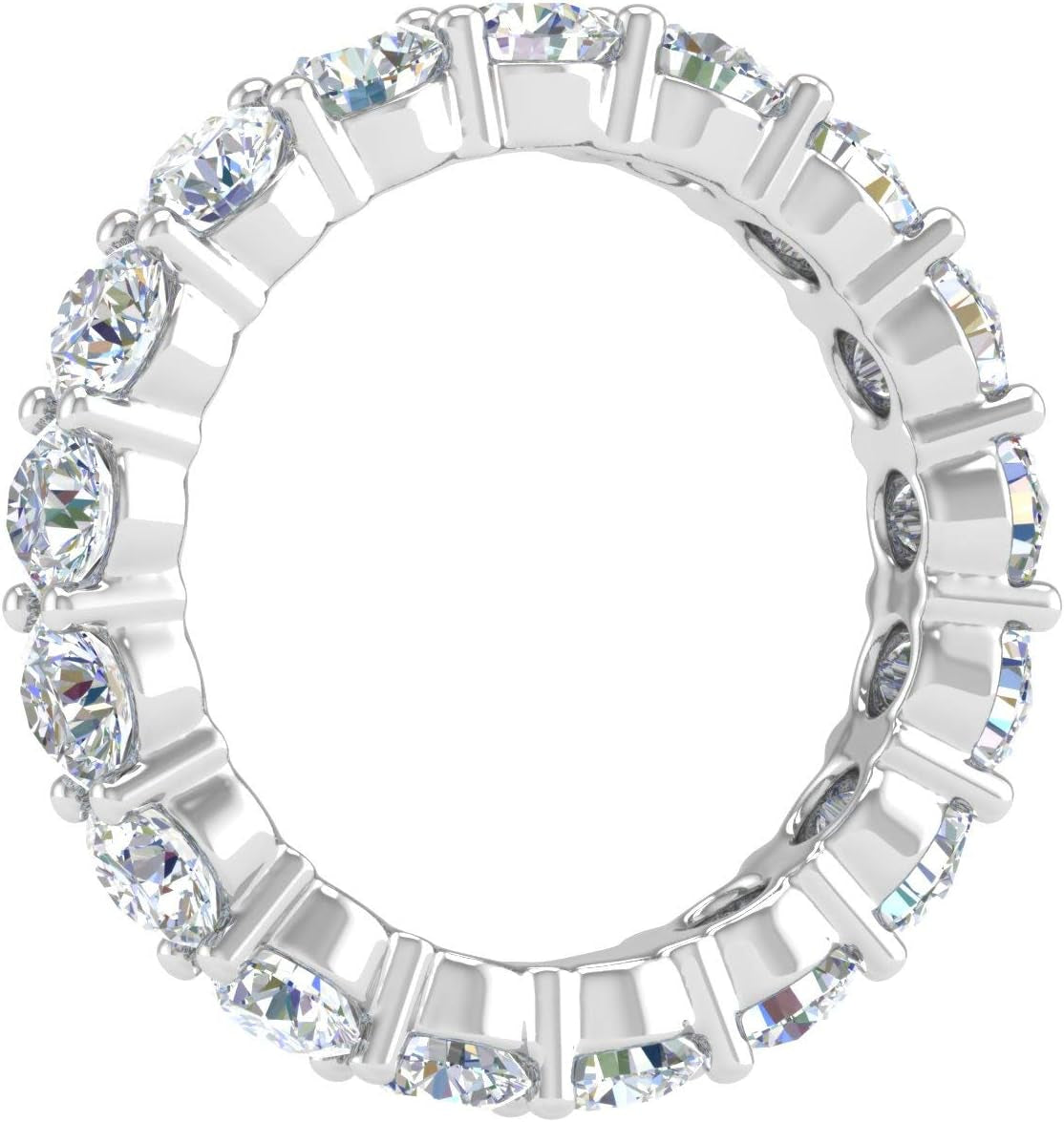 4 Carat Diamond Eternity Wedding Band Ring in 14K Gold - IGI Certified (Premium Collection)