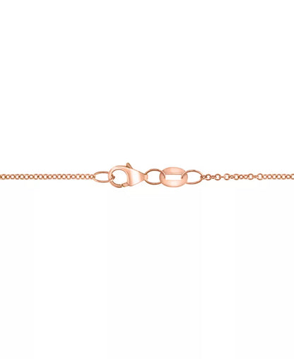 EFFYÂ® Pink Opal (10-9/10 Ct. T.W.) & Diamond (1/5 Ct. T.W.) Heart 18" Pendant Necklace in 14K Rose Gold