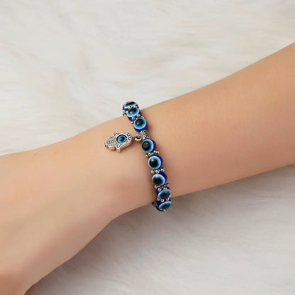 Turkish Lucky Evil Eye Bracelets Blue Evil Eye Bead Bracelet Men Women Handmade Lucky Jewelry Charm Bracelet Female Dropshipping