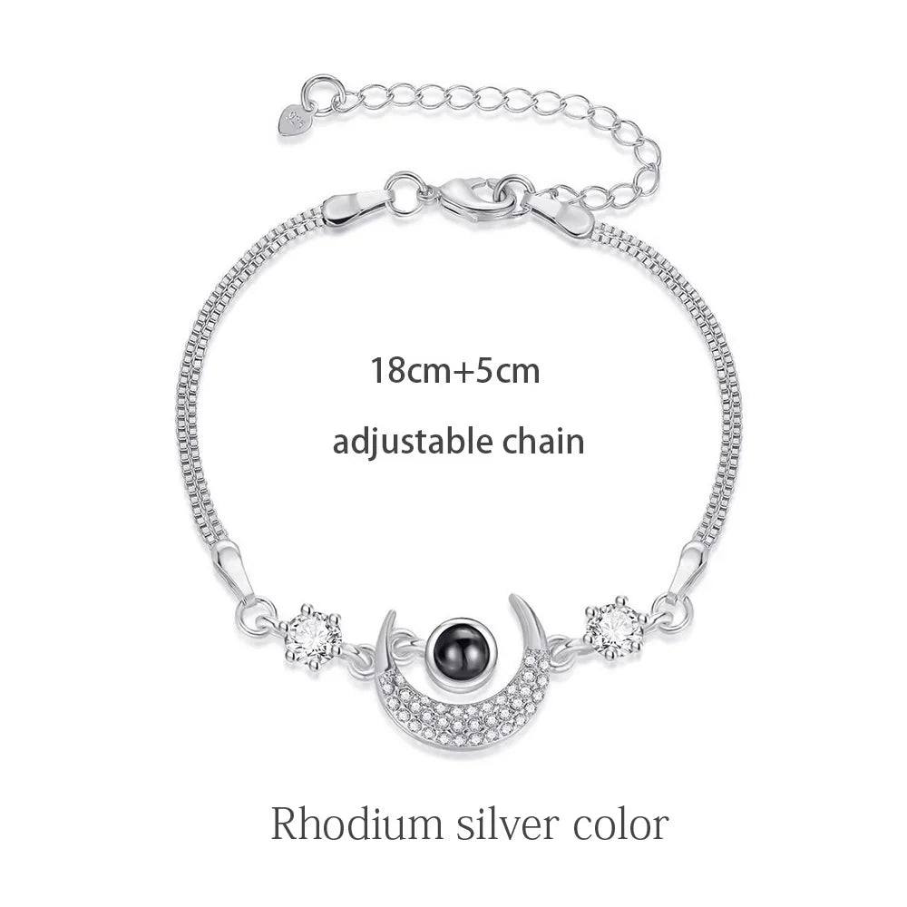 100 Languages I Love You Bracelet Heart Wedding Romantic I Love You Projection Bracelets for Women Lady Girl Friend Gifts