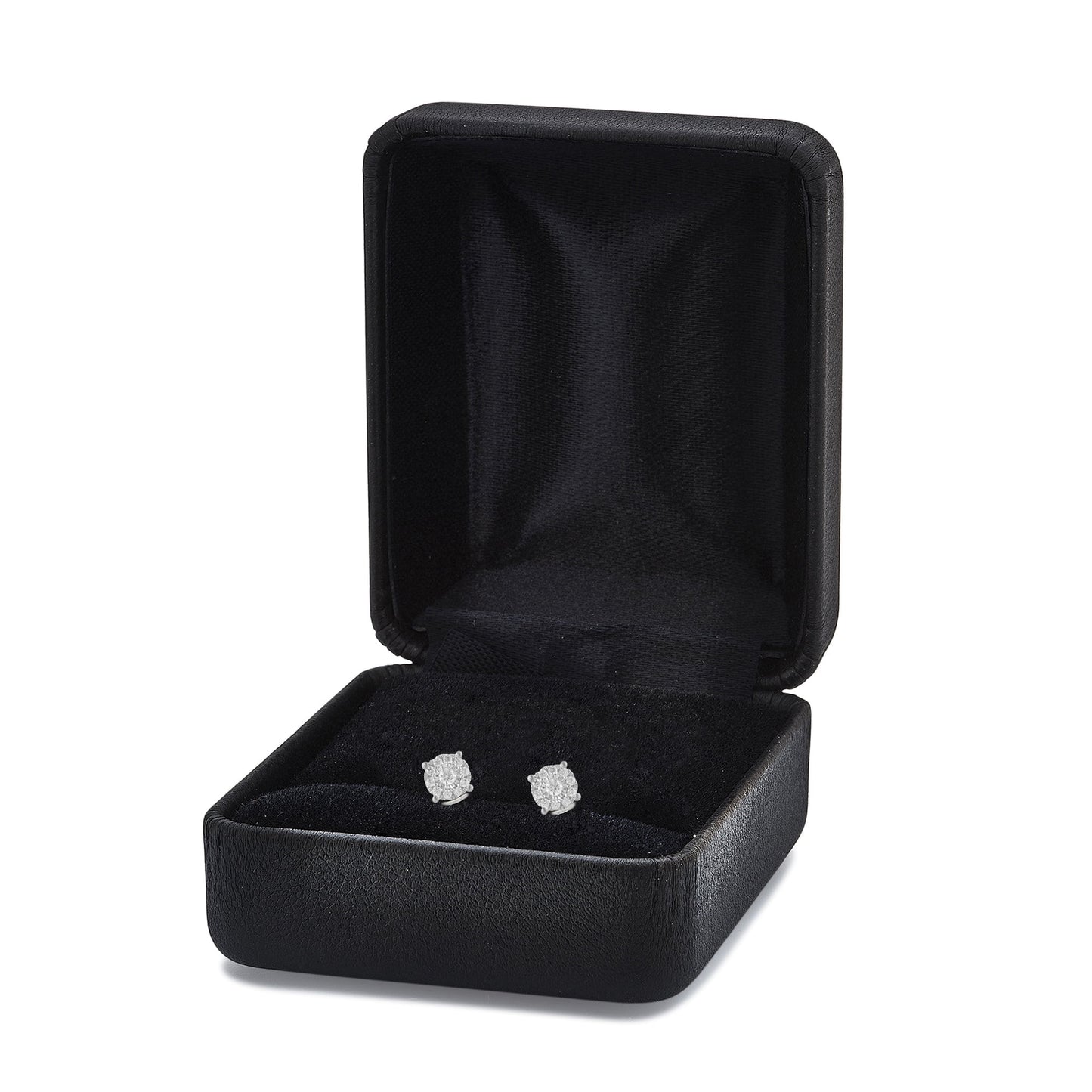 1/3 Carat T.W. Diamond Sterling Silver Stud Earrings. (I-J/I3)