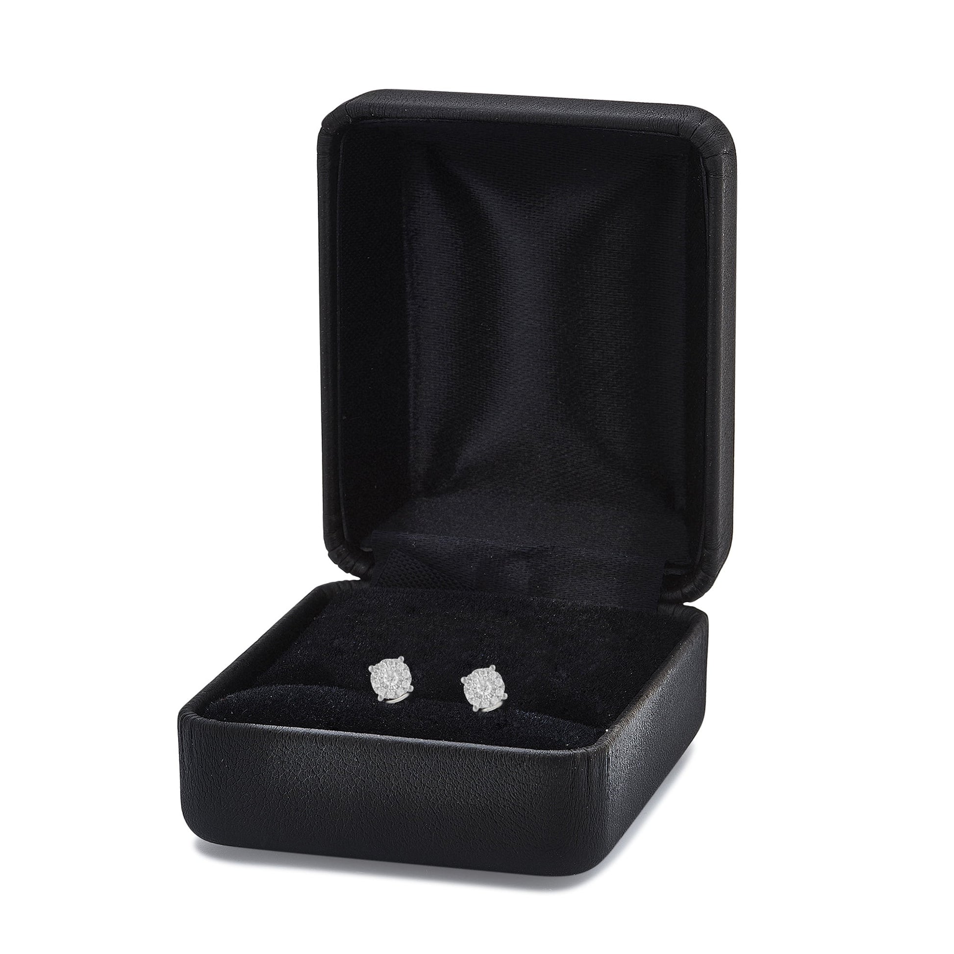 1/3 Carat T.W. Diamond Sterling Silver Stud Earrings. (I-J/I3)