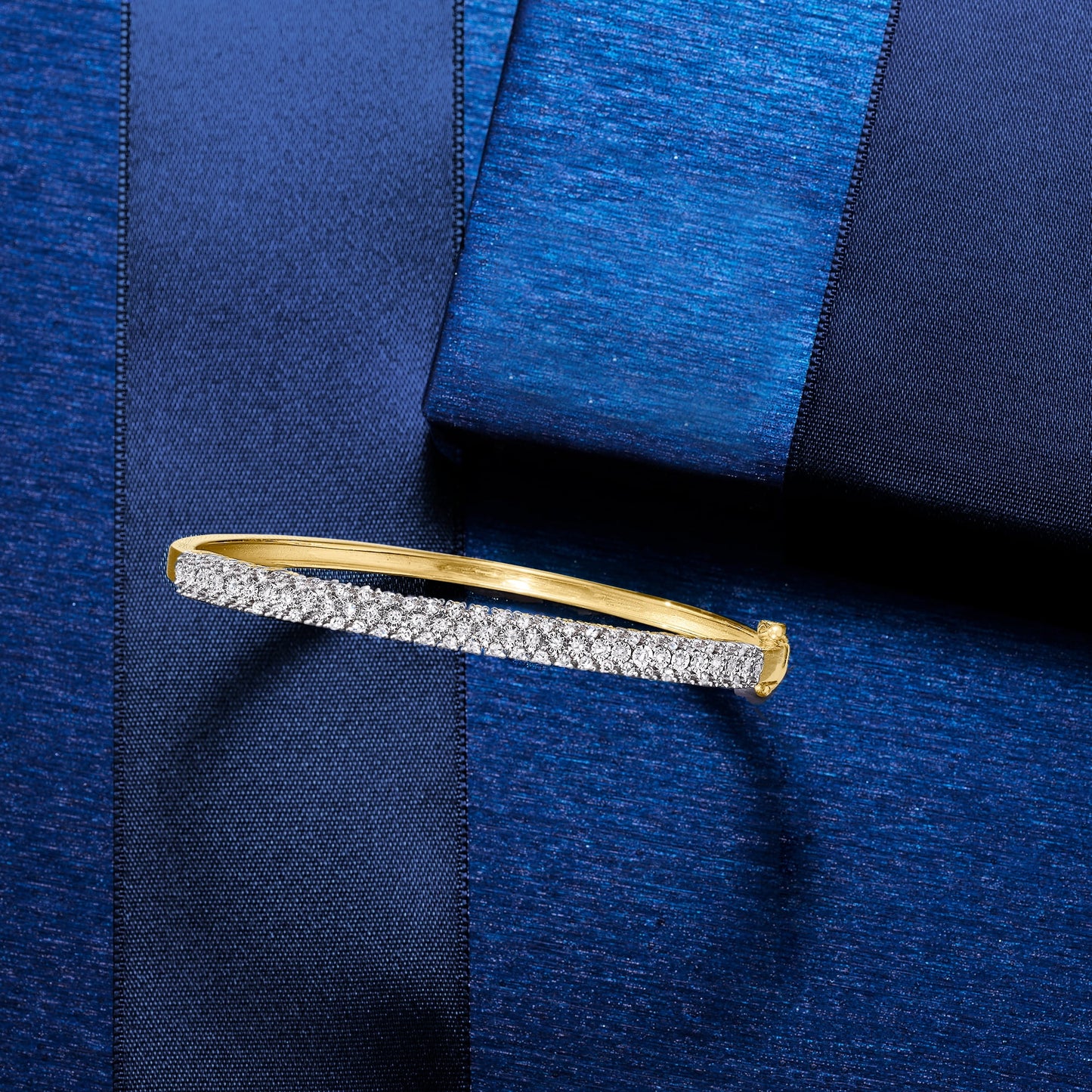 0.75 Ct. T.W. Diamond Bangle Bracelet in 18Kt Gold over Sterling, Women'S, Adult