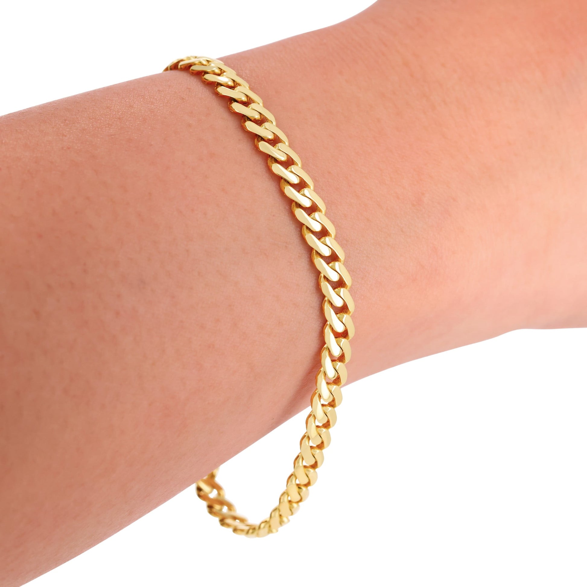 14K Real Yellow Gold Royal Monaco 5Mm Miami Cuban Link Bracelet (7"-9") Italian Jewelry for Men & Women