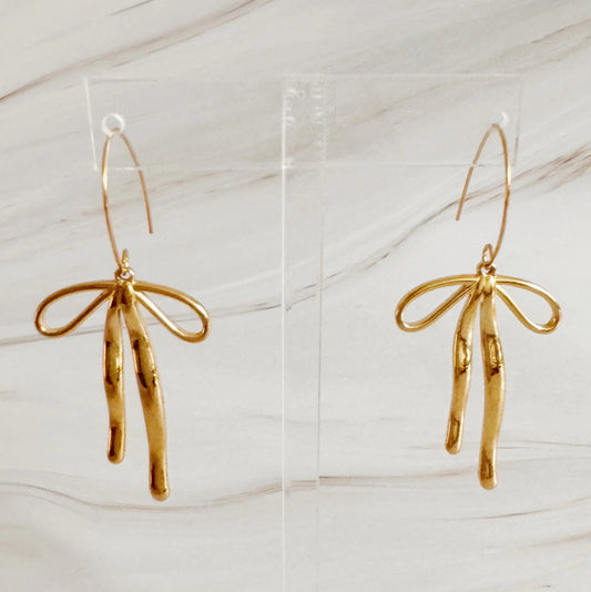 Stylist Bow Drop Earrings