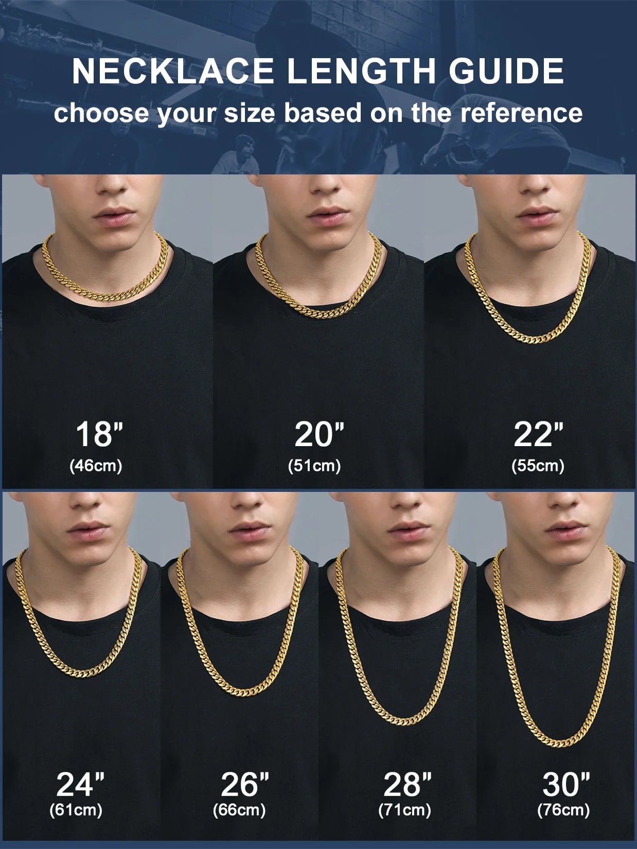 Mens Chains Cuban Link Necklaces 28 Inch 18K Gold Plated Neck Chain Mens Gifts for Dad