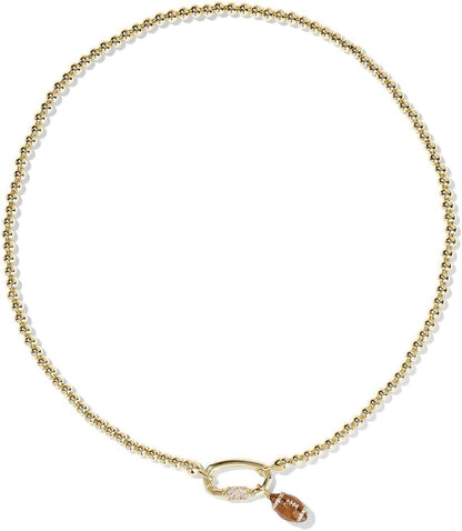 Kendra Scott Football Metal Strand Necklace