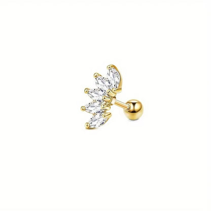 1Pc Stainless Steel 16G Cartilage Earrings Stud Hypollergenic Stainless Steel Stud Earrings Butterfly Heart Piercing