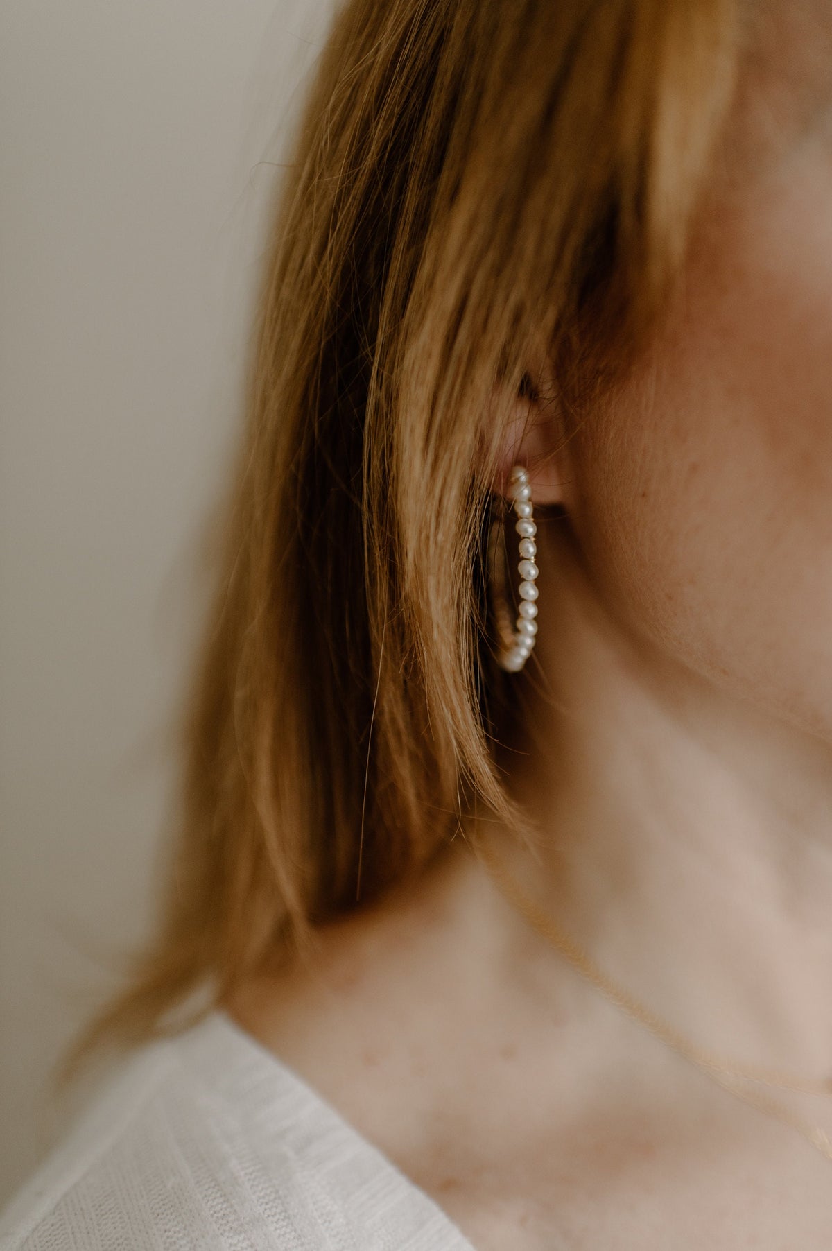 Statement Pearl Hoop Earrings: Gold Plated 925 Sterling Silver