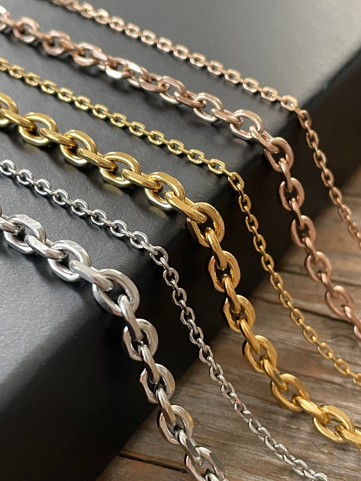 Stainless Steel Silver Curb Chain Necklace