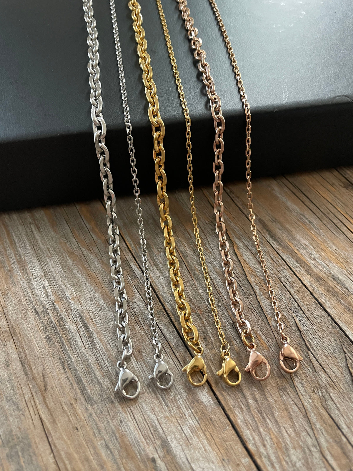 Stainless Steel Silver Curb Chain Necklace