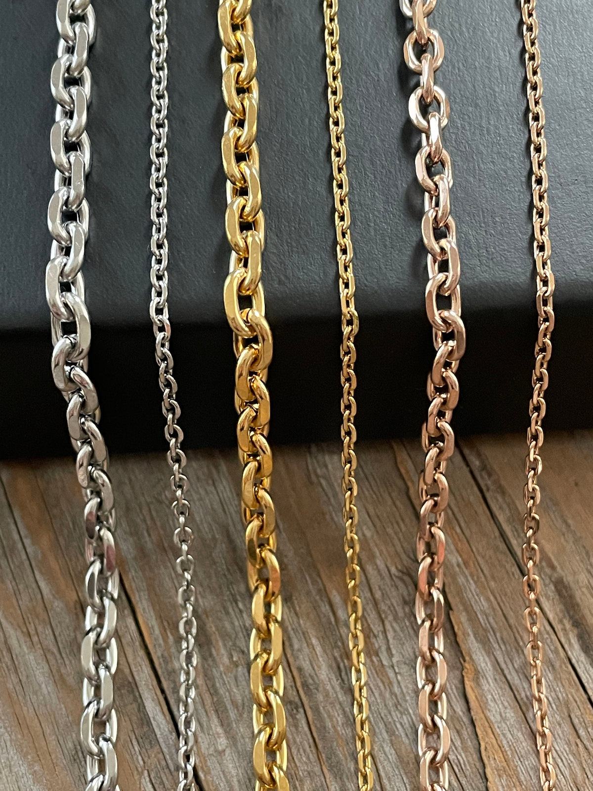 Stainless Steel Silver Curb Chain Necklace