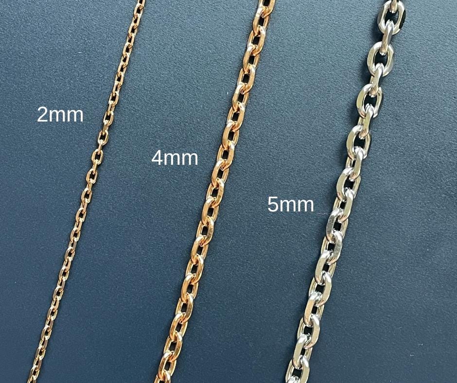 Stainless Steel Silver Curb Chain Necklace