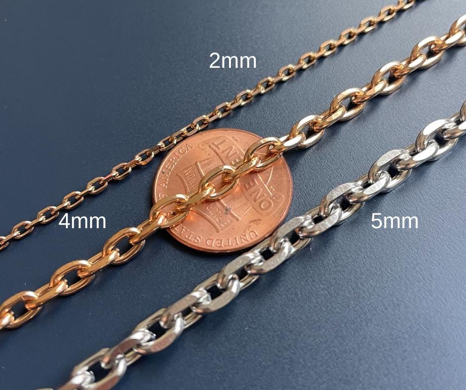 Stainless Steel Silver Curb Chain Necklace