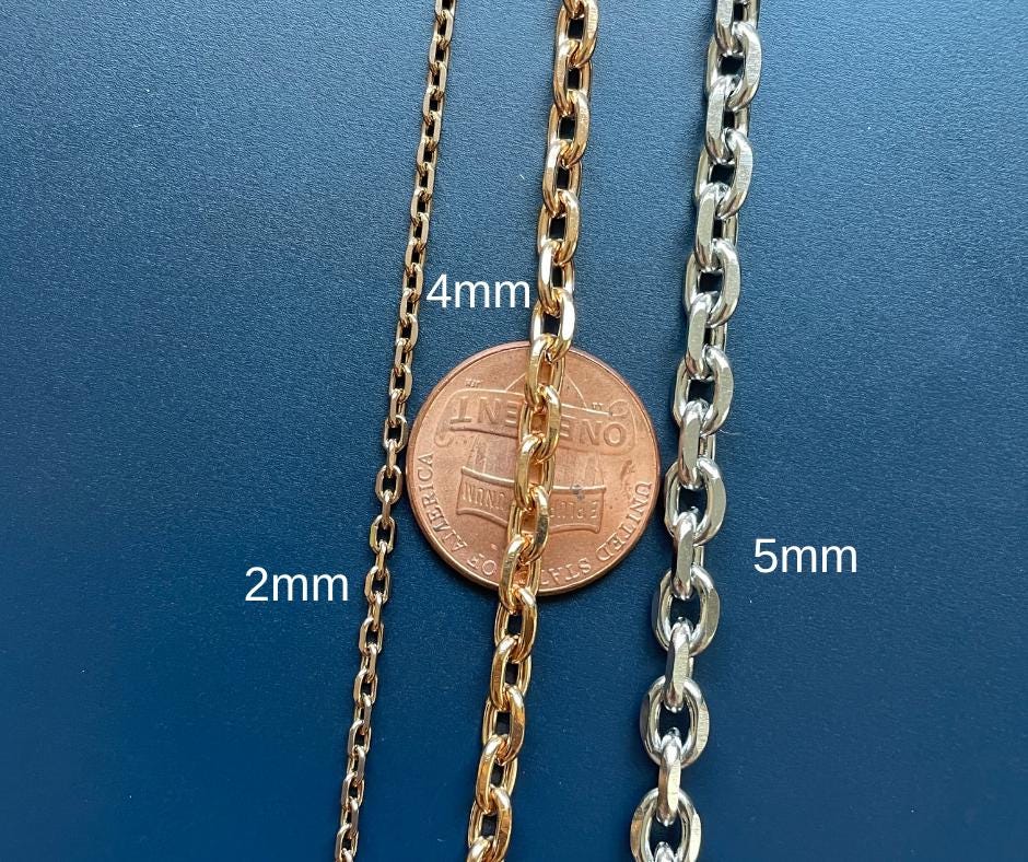 Stainless Steel Silver Curb Chain Necklace