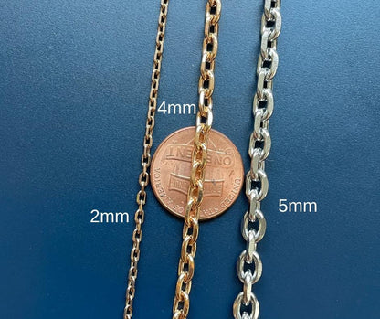 Stainless Steel Silver Curb Chain Necklace