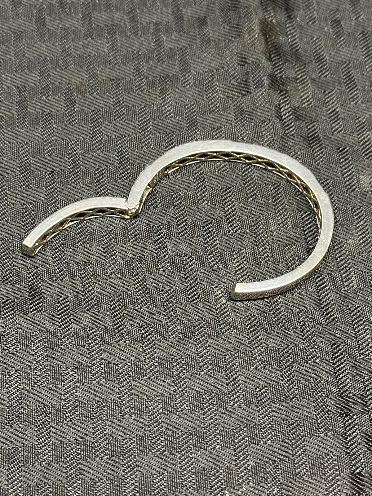 Vintage Judith Jack Diamond Filigree Cuff Bracelet– 925 Sterling Silver