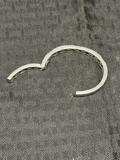 Vintage Judith Jack Diamond Filigree Cuff Bracelet– 925 Sterling Silver