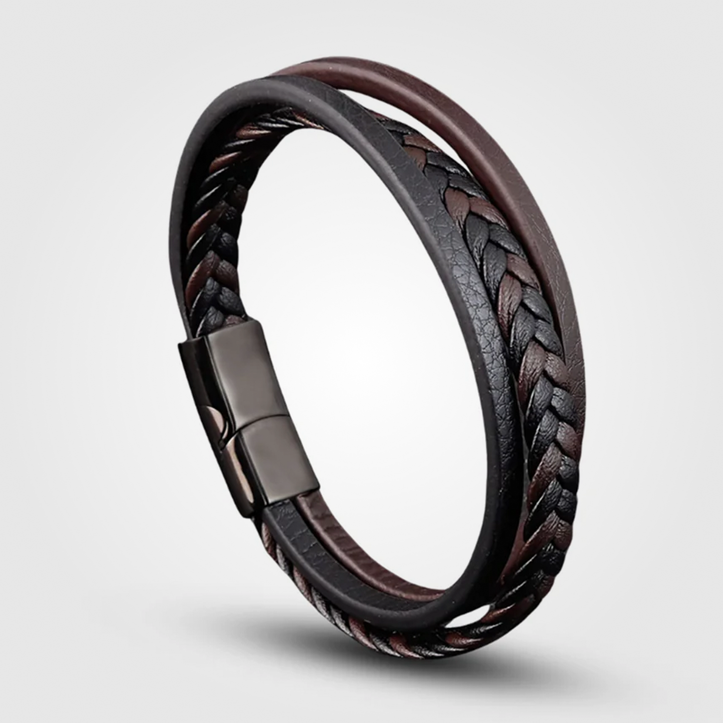 Titan Leather Braid Bracelet