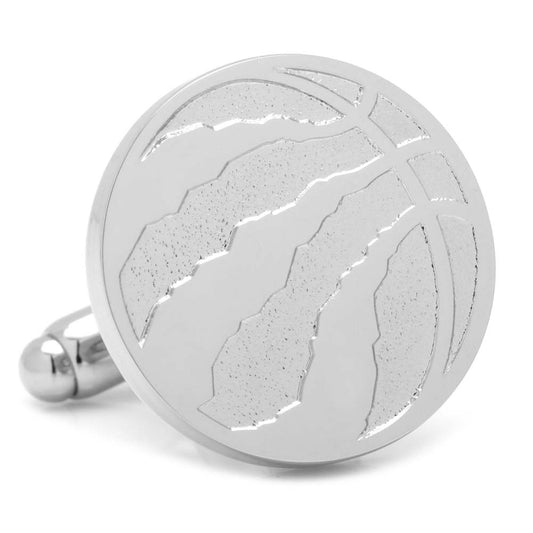 Men's Silver Toronto Raptors Cufflinks