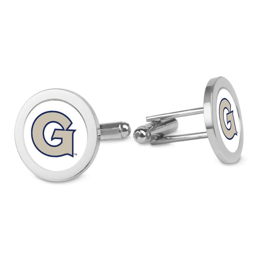 Silver Georgetown Hoyas Cufflinks