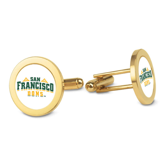 Gold San Francisco Dons Logo Cufflinks