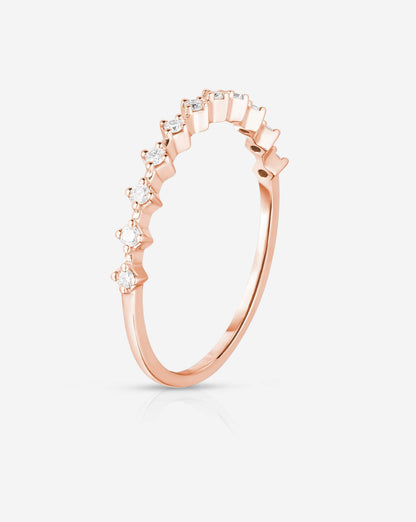 Diamond Station Stackable Ring