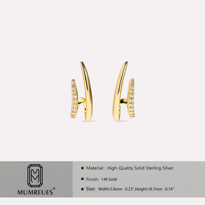 Gold Earrings for Women Trendy 14K Gold Stud Earrings Dainty Minimalist Simple H