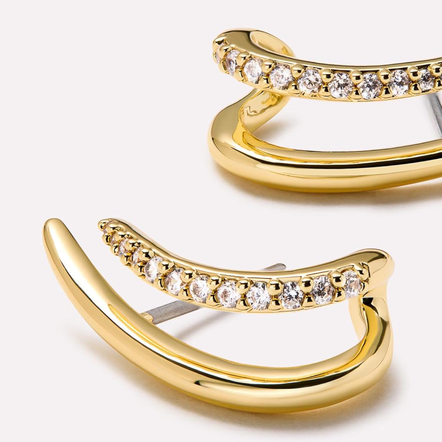 Gold Earrings for Women Trendy 14K Gold Stud Earrings Dainty Minimalist Simple H