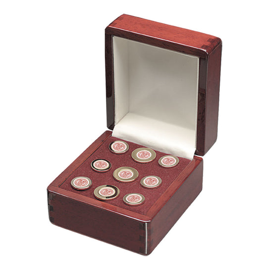 Gold Cornell Big Red 9-Piece Blazer Button Set